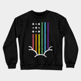 LGBT Rainbow Patriotic Flag, Pride Month Gift Crewneck Sweatshirt